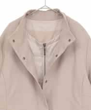 RLUAE40560 HIROKO BIS GRANDE(ヒロコ ビス グランデ) レイヤード風ツイルダウンコート ブラック