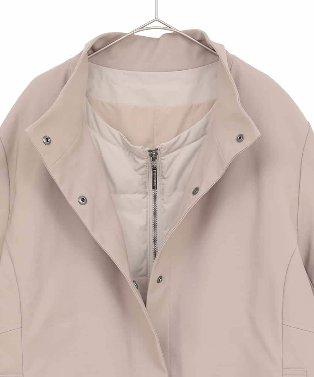 RLUAE40560 HIROKO BIS GRANDE(ヒロコ ビス グランデ) レイヤード風ツイルダウンコート ブラック