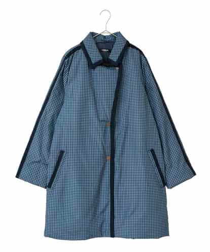 RLUAF01610 HIROKO BIS GRANDE 【大きいサイズ】千鳥プリントテープアクセントダウンコート