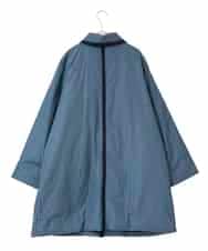 RLUAF01610 HIROKO BIS GRANDE(ヒロコ ビス グランデ) 【大きいサイズ】千鳥プリントテープアクセントダウンコート ネイビー