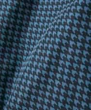 RLUAF01610 HIROKO BIS GRANDE(ヒロコ ビス グランデ) 【大きいサイズ】千鳥プリントテープアクセントダウンコート ネイビー