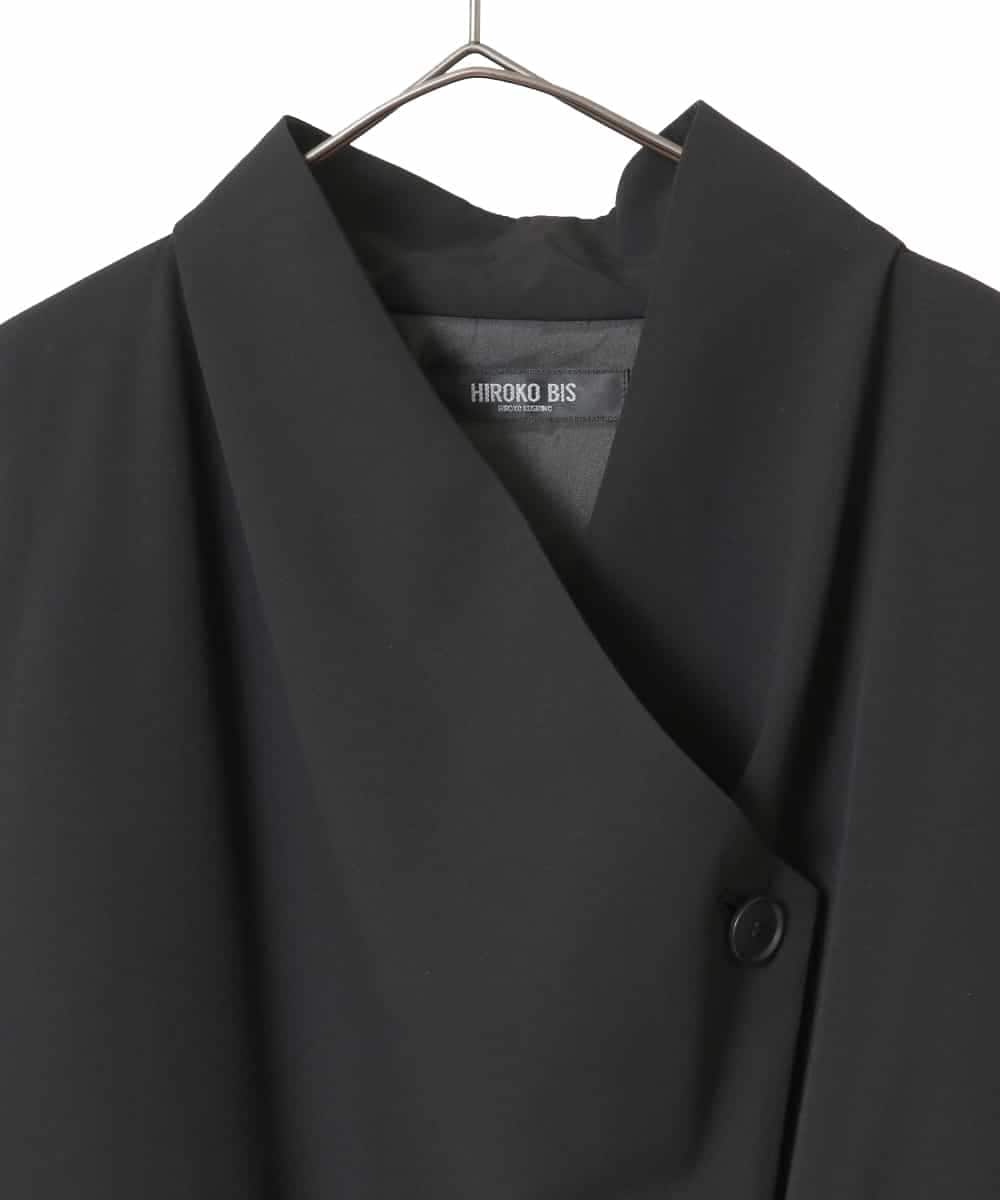RLUAF40650 HIROKO BIS GRANDE(ヒロコ ビス グランデ) 【大きいサイズ】中綿入りロングコート ブラック