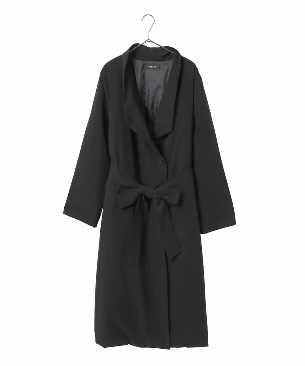 RLUAF40650 HIROKO BIS GRANDE(ヒロコ ビス グランデ) 【大きいサイズ】中綿入りロングコート ブラック