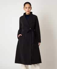 RLUAF40650 HIROKO BIS GRANDE(ヒロコ ビス グランデ) 【大きいサイズ】中綿入りロングコート ブラック