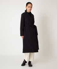 RLUAF40650 HIROKO BIS GRANDE(ヒロコ ビス グランデ) 【大きいサイズ】中綿入りロングコート ブラック