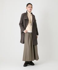 RLUAG01610 HIROKO BIS GRANDE(ヒロコ ビス グランデ) 【大きいサイズ】アシンメトリーライトダウンコート ライトグレー