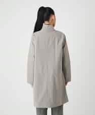 RLUAG01610 HIROKO BIS GRANDE(ヒロコ ビス グランデ) 【大きいサイズ】アシンメトリーライトダウンコート ライトグレー