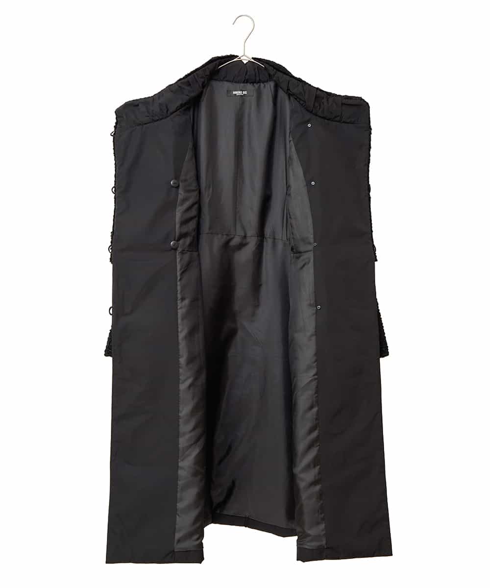 RLUAT30710 HIROKO BIS GRANDE(ヒロコ ビス グランデ) 異素材ドッキングコート ブラック