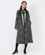 RLUAW15740 HIROKO BIS GRANDE(ヒロコ ビス グランデ) グレンチェックキルティングコート ブラック