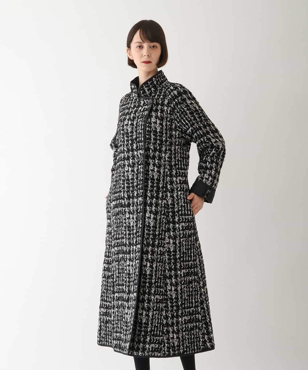 RLUAW15740 HIROKO BIS GRANDE(ヒロコ ビス グランデ) グレンチェックキルティングコート ブラック