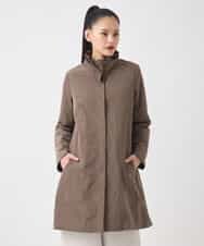 RLUCD01560 HIROKO BIS GRANDE(ヒロコ ビス グランデ) 【大きいサイズ】メモリータフタフリルカラーコート ブラウン