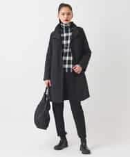 RLUCD01560 HIROKO BIS GRANDE(ヒロコ ビス グランデ) 【大きいサイズ】メモリータフタフリルカラーコート ブラウン