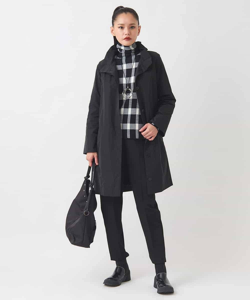 RLUCD01560 HIROKO BIS GRANDE(ヒロコ ビス グランデ) 【大きいサイズ】メモリータフタフリルカラーコート ブラウン