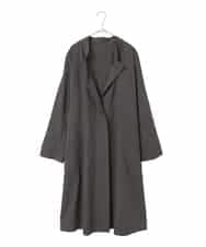 RLUED40470 HIROKO BIS GRANDE(ヒロコ ビス グランデ) ドレープワッシャーロング丈コート ダークグレー