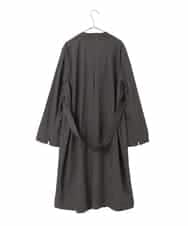 RLUED40470 HIROKO BIS GRANDE(ヒロコ ビス グランデ) ドレープワッシャーロング丈コート ダークグレー