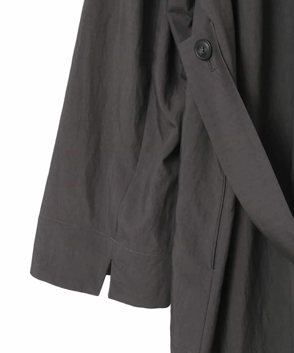 RLUED40470 HIROKO BIS GRANDE(ヒロコ ビス グランデ) ドレープワッシャーロング丈コート ダークグレー