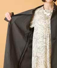 RLUED40470 HIROKO BIS GRANDE(ヒロコ ビス グランデ) 【大きいサイズ】ドレープワッシャーロング丈コート /洗える ダークグレー