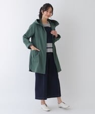 RLUES01550 HIROKO BIS GRANDE(ヒロコ ビス グランデ) ラウンドヘムステッチアクセントライトコート ベージュ