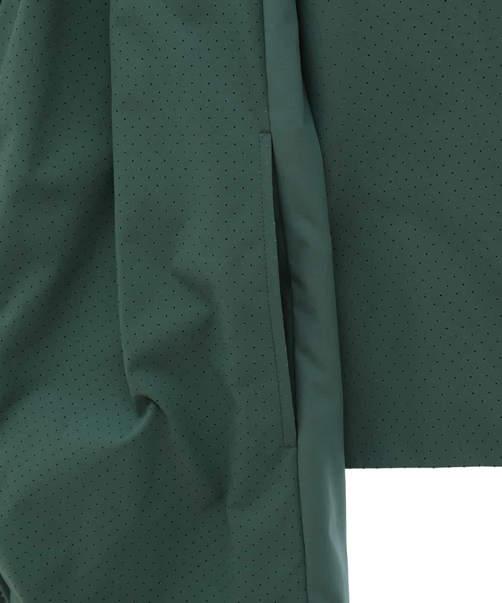 RLUEV01510 HIROKO BIS GRANDE(ヒロコ ビス グランデ) 【大きいサイズ】パンチングタフタギャザーコート /洗える グリーン