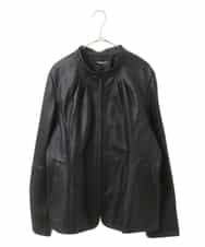 RLWLT01710 HIROKO BIS GRANDE(ヒロコ ビス グランデ) ラムレザータックデザインジャケット ブラック