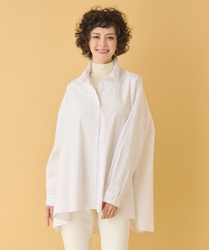 RMBAA65270  【大きいサイズ】オーバーシルエットフレアシャツ /洗濯機で洗える