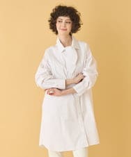 RMBAA66300 HIROKO BIS GRANDE(ヒロコ ビス グランデ) 【大きいサイズ】ボウネックチュニックシャツ /洗濯機で洗える ホワイト