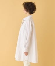 RMBAA66300 HIROKO BIS GRANDE(ヒロコ ビス グランデ) 【大きいサイズ】ボウネックチュニックシャツ /洗濯機で洗える ホワイト