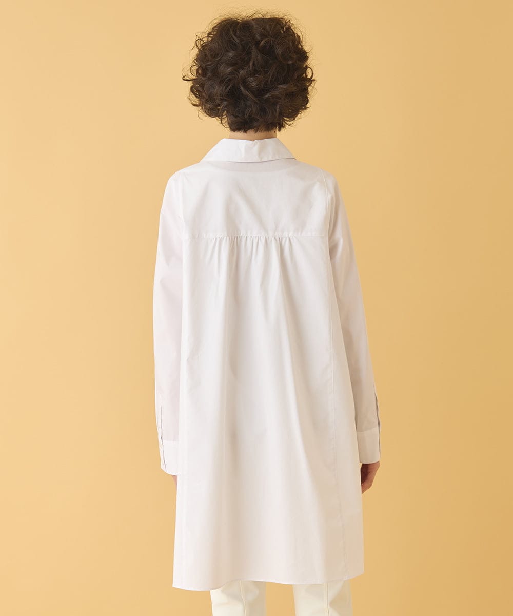 RMBAA66300 HIROKO BIS GRANDE(ヒロコ ビス グランデ) 【大きいサイズ】ボウネックチュニックシャツ /洗濯機で洗える ホワイト
