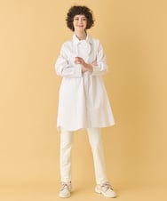 RMBAA66300 HIROKO BIS GRANDE(ヒロコ ビス グランデ) 【大きいサイズ】ボウネックチュニックシャツ /洗濯機で洗える ホワイト