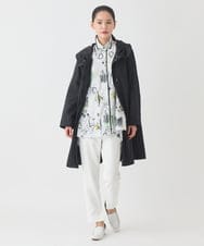 RMBDD51290 HIROKO BIS GRANDE(ヒロコ ビス グランデ) 【大きいサイズ】POPプリントストライプブラウス /洗濯機で洗える ホワイト