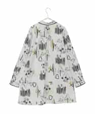 RMBDD51290 HIROKO BIS GRANDE(ヒロコ ビス グランデ) 【大きいサイズ】POPプリントストライプブラウス ホワイト