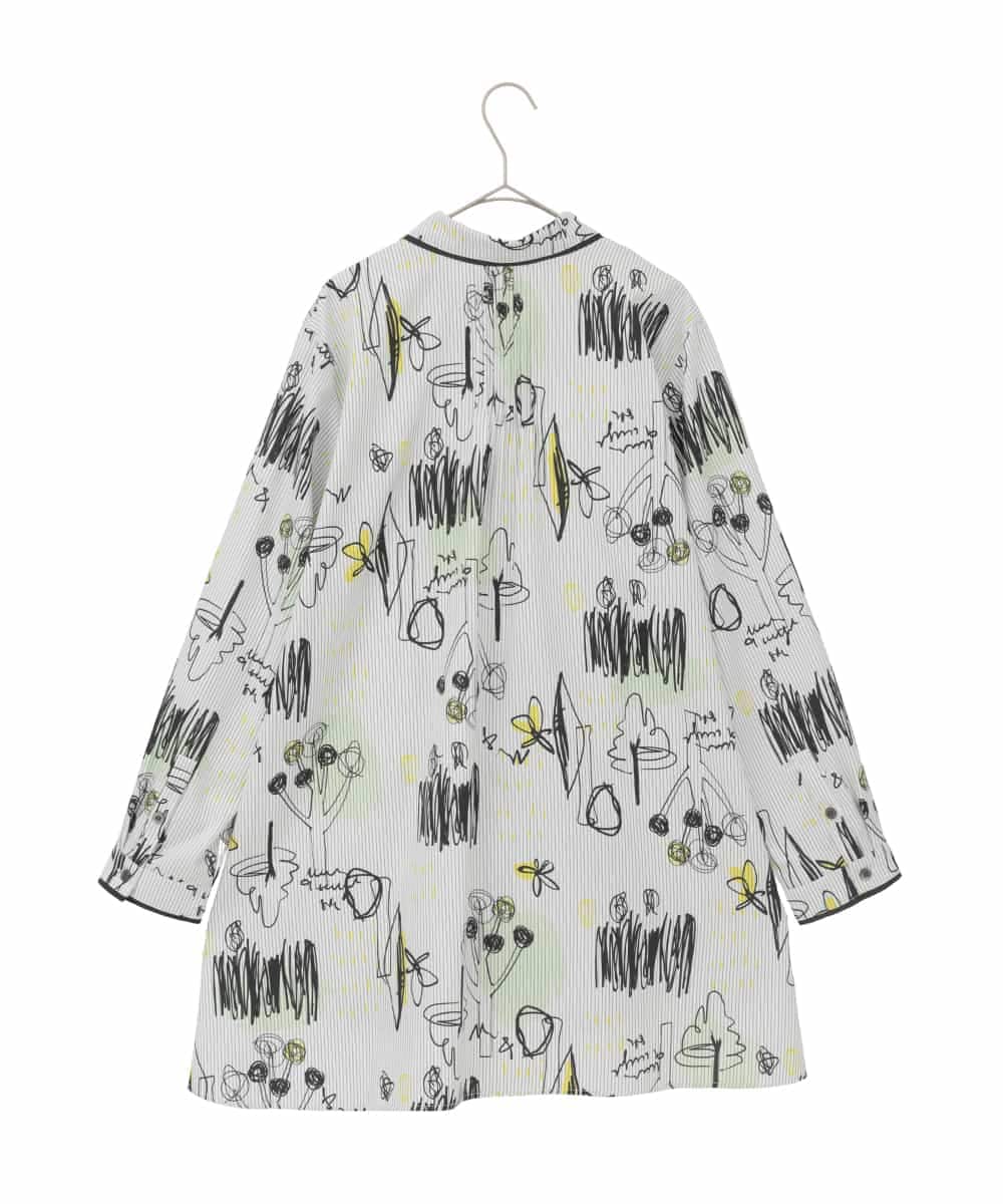 RMBDD51290 HIROKO BIS GRANDE(ヒロコ ビス グランデ) 【大きいサイズ】POPプリントストライプブラウス ホワイト