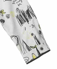 RMBDD51290 HIROKO BIS GRANDE(ヒロコ ビス グランデ) 【大きいサイズ】POPプリントストライプブラウス ホワイト