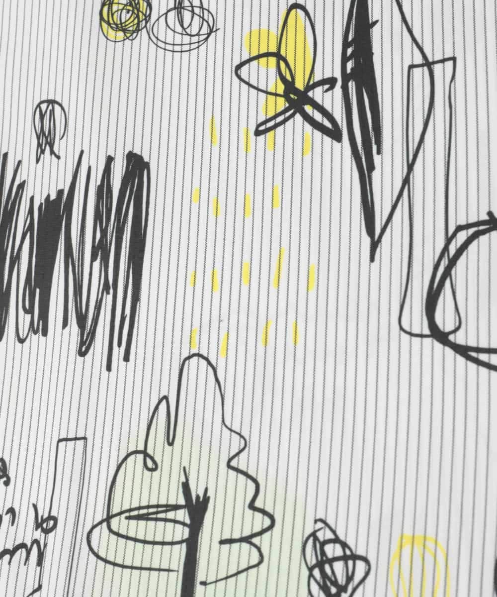 RMBDD51290 HIROKO BIS GRANDE(ヒロコ ビス グランデ) 【大きいサイズ】POPプリントストライプブラウス ホワイト