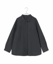 RMBDD70250 HIROKO BIS GRANDE(ヒロコ ビス グランデ) 【大きいサイズ】タックデザインタイプライターシャツ ネイビー