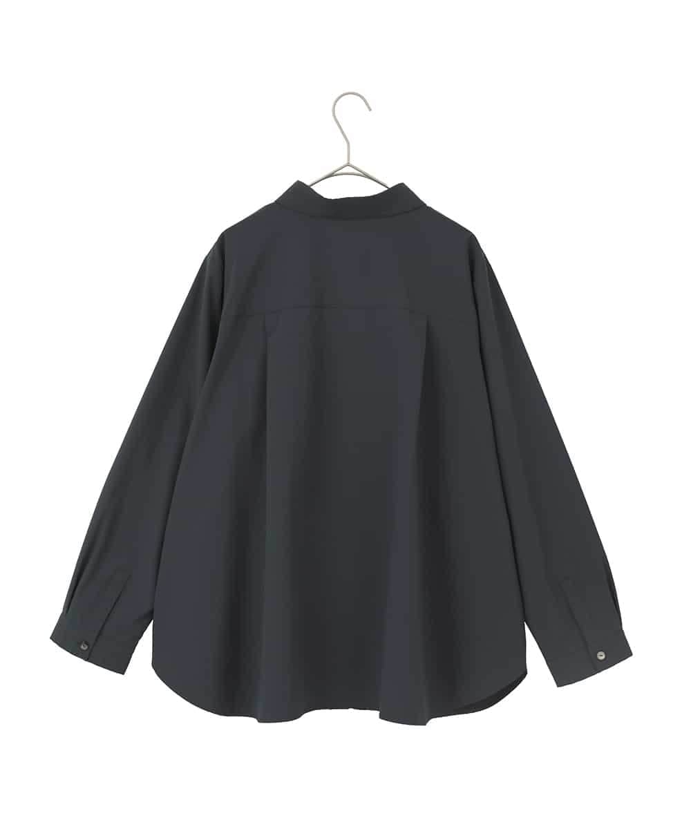 RMBDD70250 HIROKO BIS GRANDE(ヒロコ ビス グランデ) 【大きいサイズ】タックデザインタイプライターシャツ ネイビー