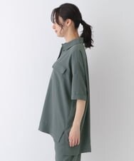 RMBFT70250 HIROKO BIS GRANDE(ヒロコ ビス グランデ) 【洗える】コンフォートオーバーシルエットシャツ カーキ