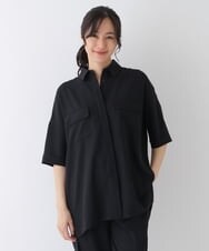RMBFT70250 HIROKO BIS GRANDE(ヒロコ ビス グランデ) 【洗える】コンフォートオーバーシルエットシャツ ブラック