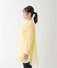 RMBGS61210 HIROKO BIS GRANDE(ヒロコ ビス グランデ) 【洗える】ピンタックリネンチュニックシャツ ネイビー