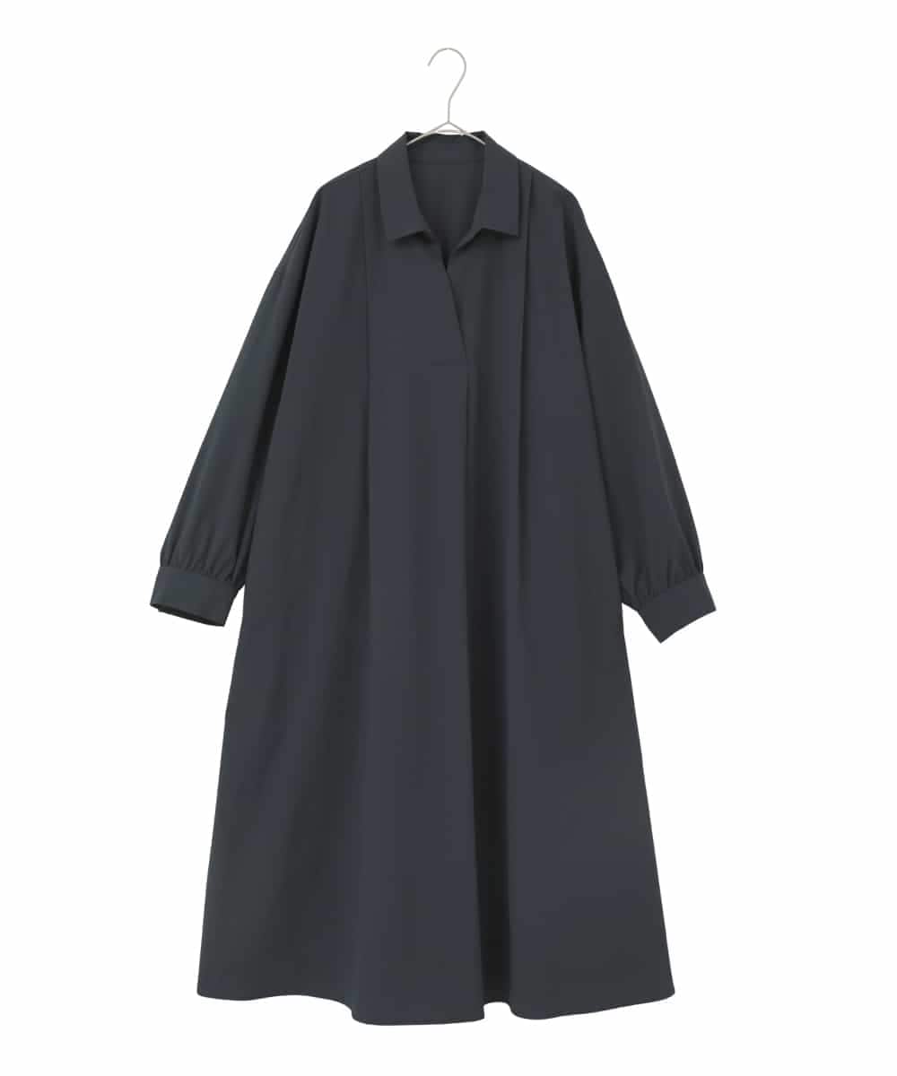 RMEDD71310 HIROKO BIS GRANDE(ヒロコ ビス グランデ) 【大きいサイズ】タイプライターシャツワンピース ネイビー