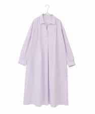 RMEDD71310 HIROKO BIS GRANDE(ヒロコ ビス グランデ) 【大きいサイズ】タイプライターシャツワンピース ラベンダー