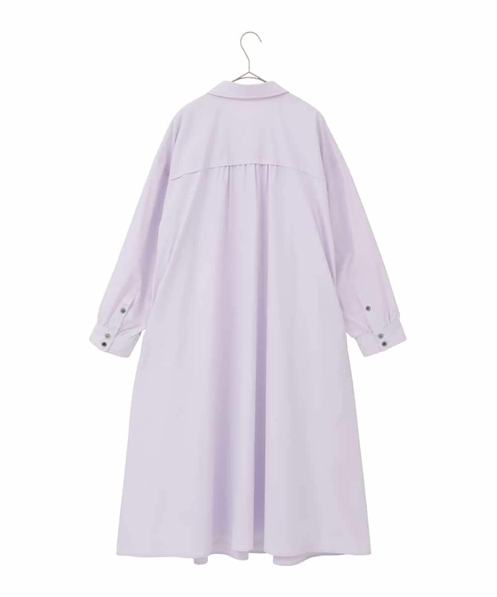 RMEDD71310 HIROKO BIS GRANDE(ヒロコ ビス グランデ) 【大きいサイズ】タイプライターシャツワンピース ラベンダー