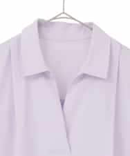 RMEDD71310 HIROKO BIS GRANDE(ヒロコ ビス グランデ) 【大きいサイズ】タイプライターシャツワンピース ラベンダー