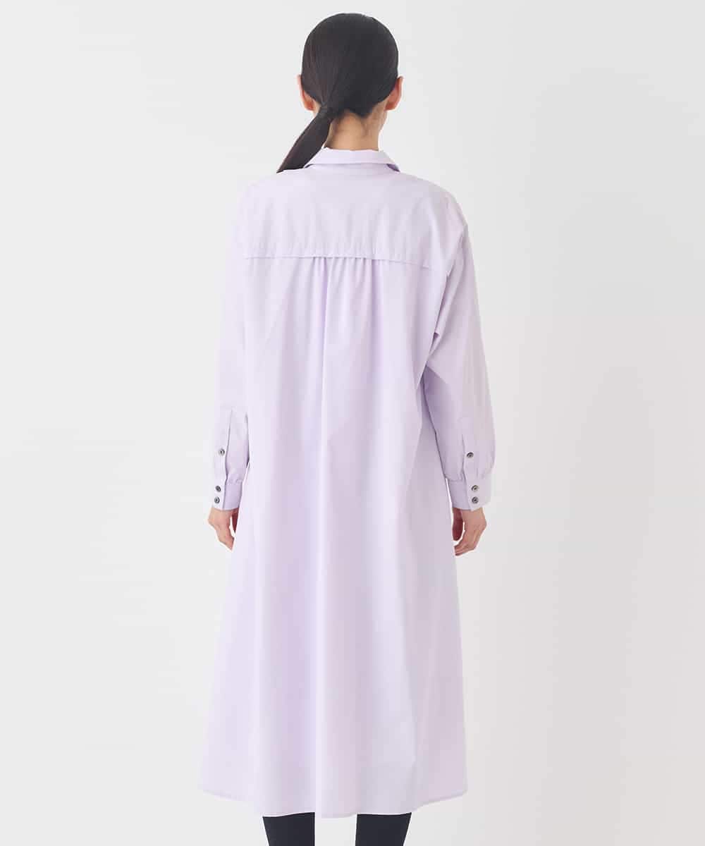 RMEDD71310 HIROKO BIS GRANDE(ヒロコ ビス グランデ) 【大きいサイズ】タイプライターシャツワンピース ラベンダー