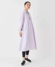 RMEDD71310 HIROKO BIS GRANDE(ヒロコ ビス グランデ) 【大きいサイズ】タイプライターシャツワンピース ラベンダー