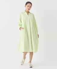 RMEDD71310 HIROKO BIS GRANDE(ヒロコ ビス グランデ) 【大きいサイズ】タイプライターシャツワンピース ラベンダー