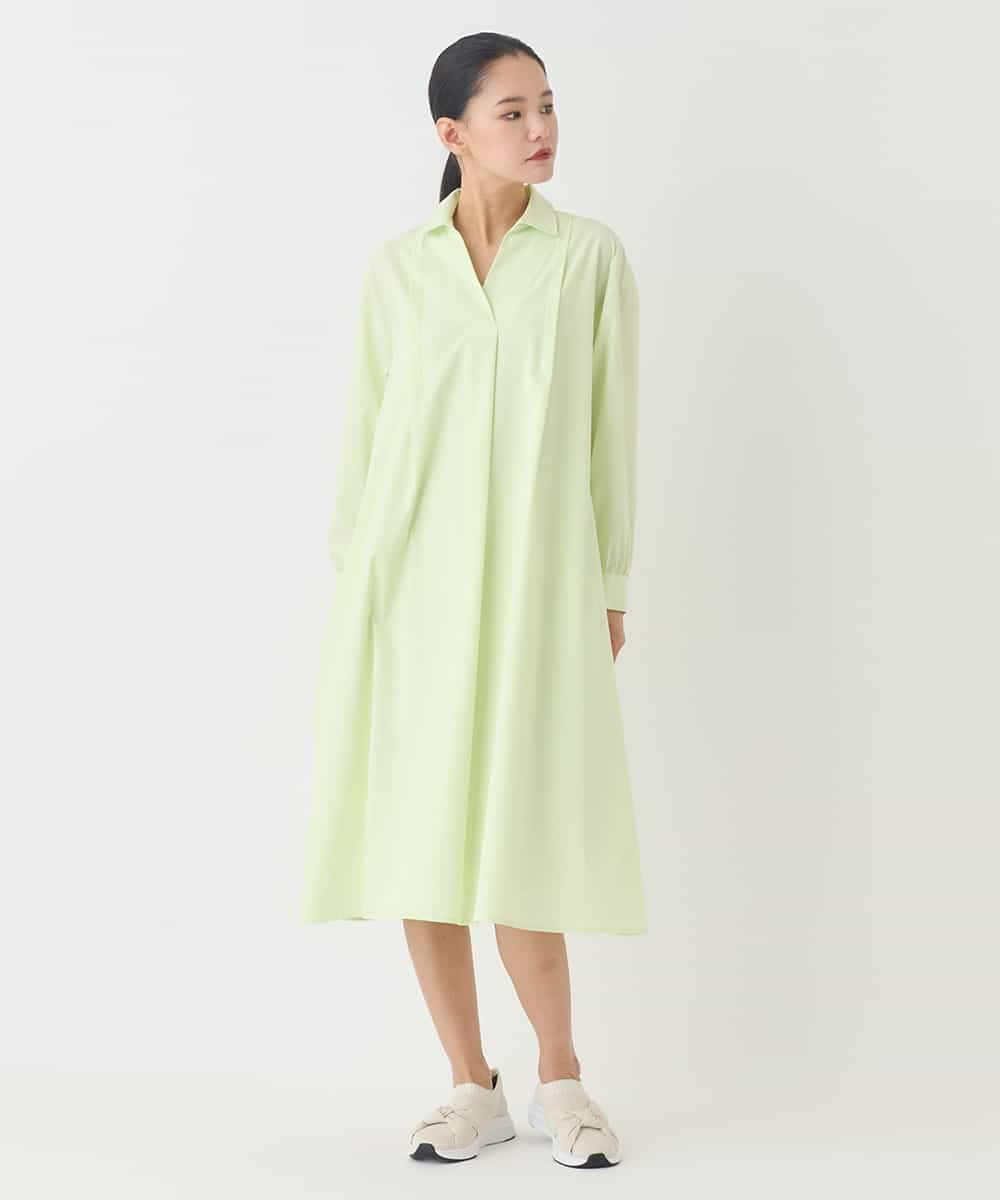 RMEDD71310 HIROKO BIS GRANDE(ヒロコ ビス グランデ) 【大きいサイズ】タイプライターシャツワンピース ラベンダー