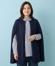 RMFAA62250 HIROKO BIS GRANDE(ヒロコ ビス グランデ) 【大きいサイズ】ホールガーメントニットカーディガン ネイビー