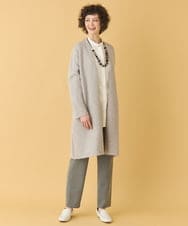 RMFAB67280 HIROKO BIS GRANDE(ヒロコ ビス グランデ) 【大きいサイズ】ホールガーメントロングカーディガン グリニッシュイエロー 