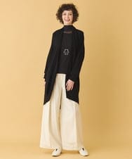 RMFAB67280 HIROKO BIS GRANDE(ヒロコ ビス グランデ) 【大きいサイズ】ホールガーメントロングカーディガン グリニッシュイエロー 